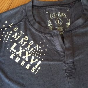 Guess Long Sleeve Henley Shirt Men’s Large